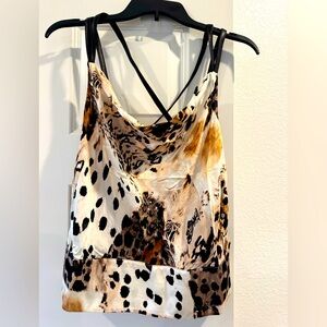 Anthropologie leather strap tank size large NWT